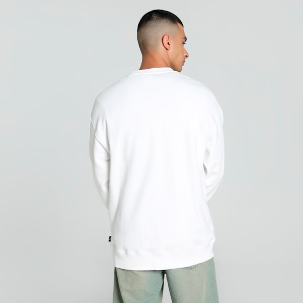 GRAPHICS "Technisch" Men's Relaxed Fit Crew-Neck Sweatshirt, PUMA White, extralarge-IND